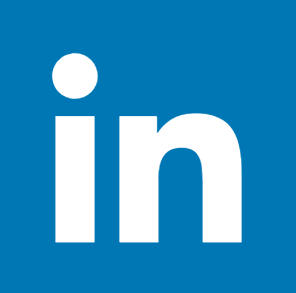 White on blue, Linkedin Logo